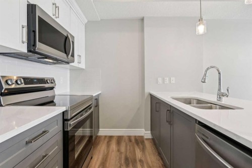 394 Seton Passage Se, Calgary, AB - Indoor Photo Showing Kitchen With Stainless Steel Kitchen With Double Sink