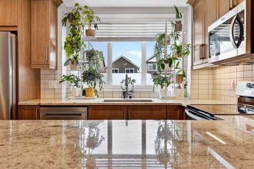 287 Masters Row Se, Calgary, AB - Indoor Photo Showing Kitchen With Double Sink With Upgraded Kitchen