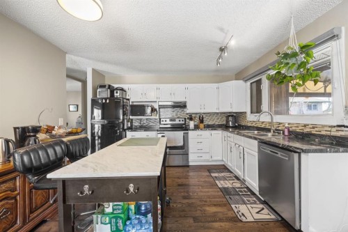 2302 Olympia Drive Se, Calgary, AB - Indoor Photo Showing Kitchen With Double Sink