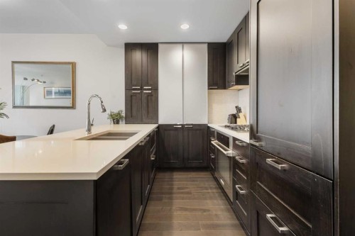 1322-222 Riverfront Avenue Sw, Calgary, AB - Indoor Photo Showing Kitchen With Double Sink With Upgraded Kitchen