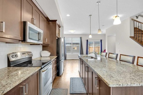 37 Sage Meadows Terrace Nw, Calgary, AB - Indoor Photo Showing Kitchen With Stainless Steel Kitchen With Double Sink With Upgraded Kitchen