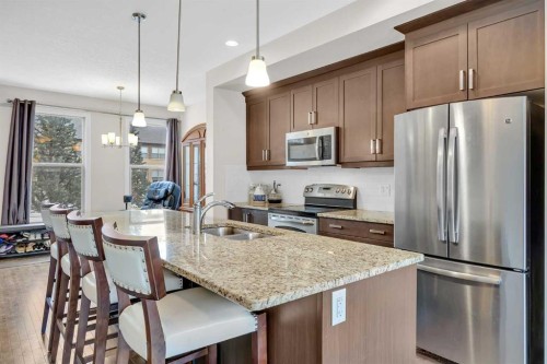 37 Sage Meadows Terrace Nw, Calgary, AB - Indoor Photo Showing Kitchen With Stainless Steel Kitchen With Double Sink With Upgraded Kitchen