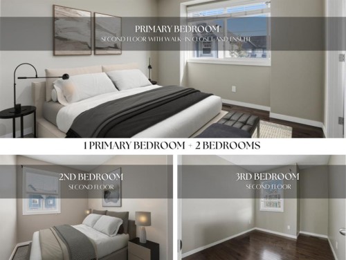 205 New Brighton Row Se, Calgary, AB - Indoor Photo Showing Bedroom