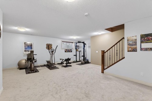 2 Ranchers Green, Okotoks, AB - Indoor Photo Showing Gym Room