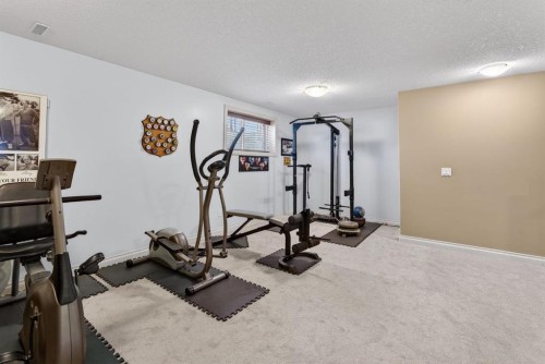 2 Ranchers Green, Okotoks, AB - Indoor Photo Showing Gym Room