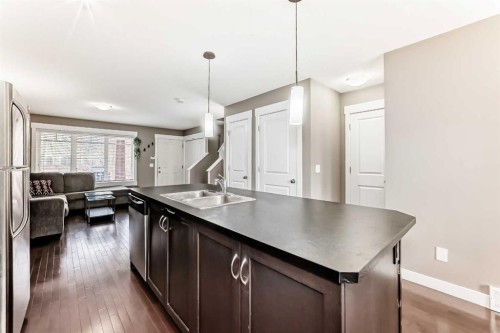 176 Cascades Passage, Chestermere, AB - Indoor Photo Showing Kitchen With Double Sink