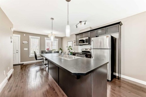 176 Cascades Passage, Chestermere, AB - Indoor Photo Showing Kitchen With Stainless Steel Kitchen With Upgraded Kitchen