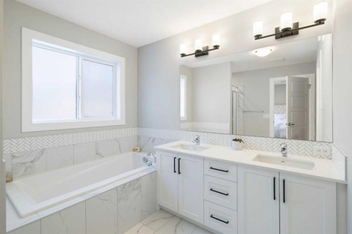 53 Savanna Heath Ne, Calgary, AB - Indoor Photo Showing Bathroom
