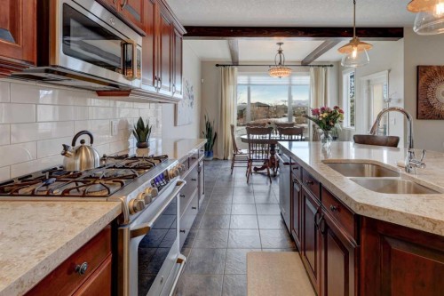 110 Royal Oak View Nw, Calgary, AB - Indoor Photo Showing Kitchen With Double Sink With Upgraded Kitchen