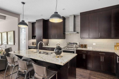521 9 Avenue Ne, Calgary, AB - Indoor Photo Showing Kitchen With Double Sink With Upgraded Kitchen