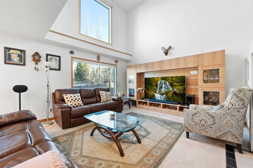 43 Edgebrook Cove Nw, Calgary, AB - Indoor Photo Showing Living Room With Fireplace