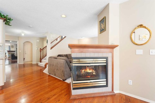 69 Hampstead Gardens Nw, Calgary, AB - Indoor With Fireplace
