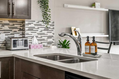 51 Redstone Circle Ne, Calgary, AB - Indoor Photo Showing Kitchen With Double Sink