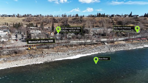 434 Memorial Drive Nw, Calgary, AB - Outdoor With Body Of Water With View