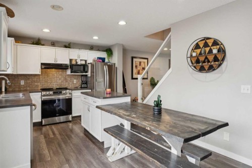 45 Copperfield Heath Se, Calgary, AB - Indoor Photo Showing Kitchen With Double Sink