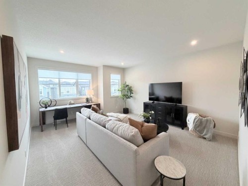 406 Crimson Ridge Place Nw, Calgary, AB - Indoor Photo Showing Living Room