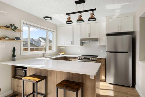 9 Elgin Mews Se, Calgary, AB - Indoor Photo Showing Kitchen With Upgraded Kitchen