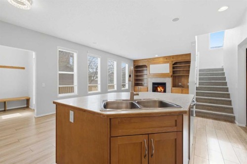 15172 Prestwick Boulevard Se, Calgary, AB - Indoor Photo Showing Kitchen With Double Sink