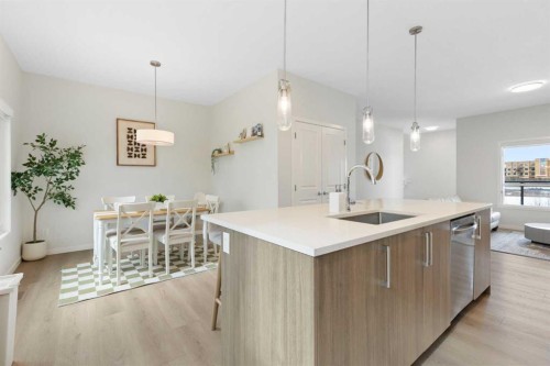 608-20295 Seton Way Se, Calgary, AB - Indoor Photo Showing Kitchen With Upgraded Kitchen