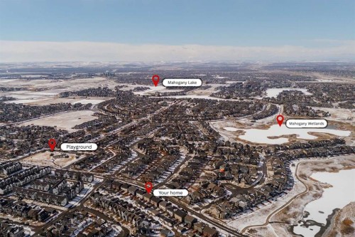 849 Mahogany Boulevard Se, Calgary, AB - Outdoor With View