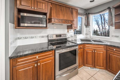 143 Hamptons Terrace Nw, Calgary, AB - Indoor Photo Showing Kitchen With Double Sink