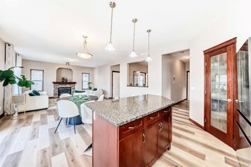 148 Hawkmere Way, Chestermere, AB - Indoor Photo Showing Kitchen With Upgraded Kitchen