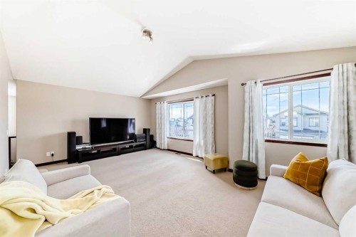 148 Hawkmere Way, Chestermere, AB - Indoor Photo Showing Living Room