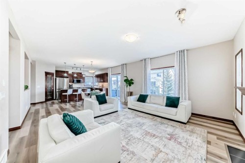 148 Hawkmere Way, Chestermere, AB - Indoor Photo Showing Living Room