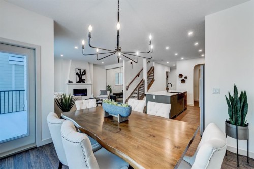 128 Sunrise Heath, Cochrane, AB - Indoor Photo Showing Dining Room