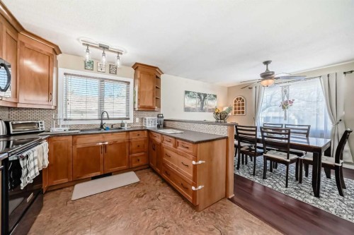 5202 44 Street, Olds, AB - Indoor Photo Showing Kitchen With Double Sink