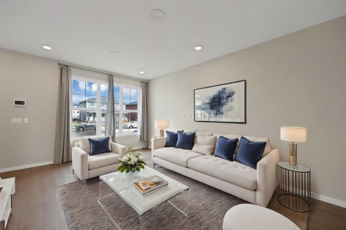 3689 Cornerstone Boulevard Ne, Calgary, AB - Indoor Photo Showing Living Room