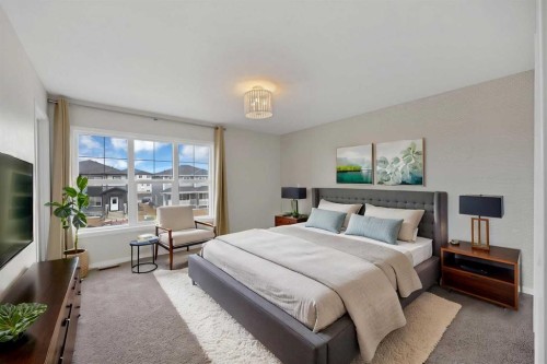 3689 Cornerstone Boulevard Ne, Calgary, AB - Indoor Photo Showing Bedroom