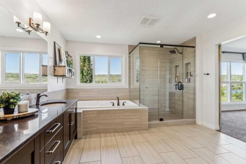 50 Riviera View, Cochrane, AB - Indoor Photo Showing Bathroom