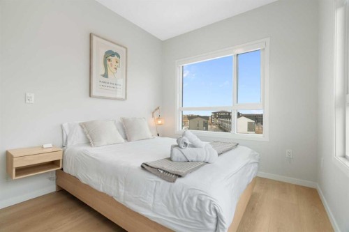 6412-20295 Seton Way Se, Calgary, AB - Indoor Photo Showing Bedroom