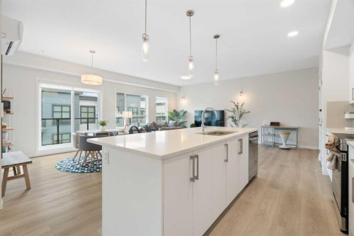 6412-20295 Seton Way Se, Calgary, AB - Indoor Photo Showing Kitchen With Upgraded Kitchen