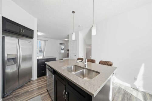 189 Mahogany Drive, Calgary, AB - Indoor Photo Showing Kitchen With Double Sink