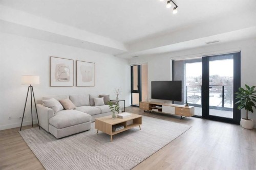 214-730 2Nd Avenue Sw, Calgary, AB - Indoor Photo Showing Living Room