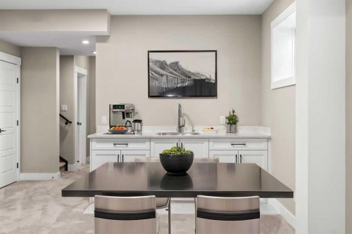 160 Vantage Drive, Cochrane, AB - Indoor Photo Showing Dining Room