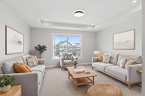 157 Vantage Drive, Cochrane, AB - Indoor Photo Showing Living Room