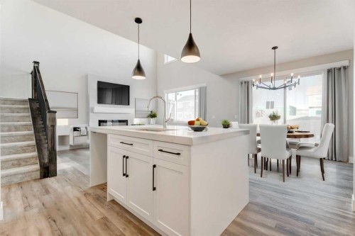 68 Vantage Drive, Cochrane, AB - Indoor Photo Showing Dining Room