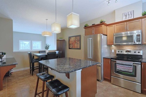 505 Evanston Square Nw, Calgary, AB - Indoor Photo Showing Kitchen With Stainless Steel Kitchen With Upgraded Kitchen