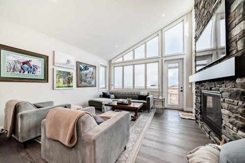 64 Walcrest View Se, Calgary, AB - Indoor With Fireplace