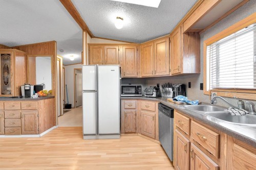 254 Erin Woods Circle Se, Calgary, AB - Indoor Photo Showing Kitchen With Double Sink
