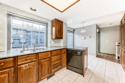 280-4037 42 Street Nw, Calgary, AB - Indoor Photo Showing Kitchen With Double Sink