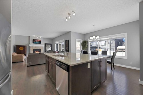 629 Marina Drive, Chestermere, AB - Indoor Photo Showing Kitchen With Stainless Steel Kitchen With Double Sink