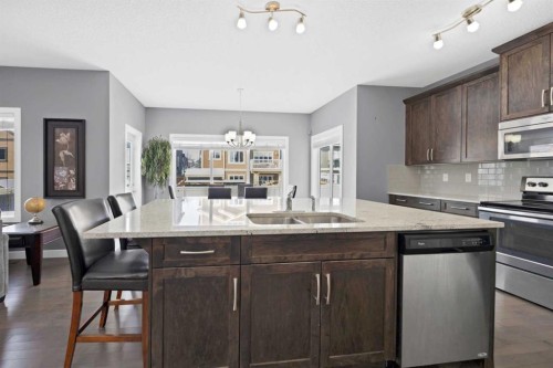 629 Marina Drive, Chestermere, AB - Indoor Photo Showing Kitchen With Stainless Steel Kitchen With Double Sink