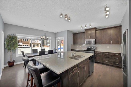 629 Marina Drive, Chestermere, AB - Indoor Photo Showing Kitchen With Stainless Steel Kitchen With Double Sink With Upgraded Kitchen