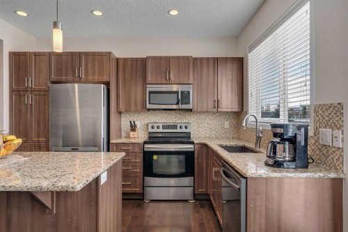 245 Auburn Crest Way Se, Calgary, AB - Indoor Photo Showing Kitchen With Stainless Steel Kitchen With Upgraded Kitchen
