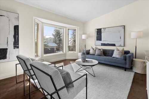 56 Hawkcliff Way Nw, Calgary, AB - Indoor Photo Showing Living Room