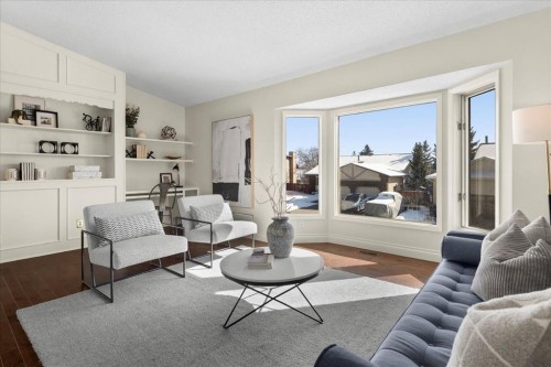 56 Hawkcliff Way Nw, Calgary, AB - Indoor Photo Showing Living Room